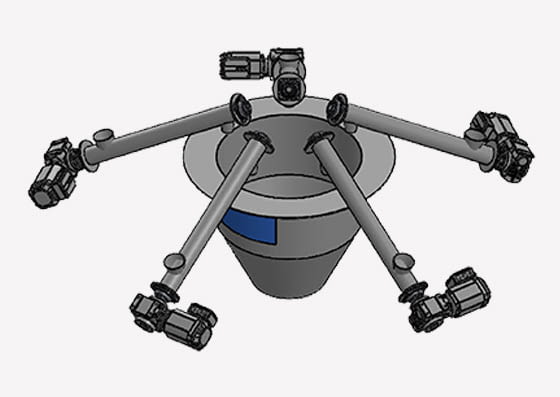 Posiciones del sinfín dosificador